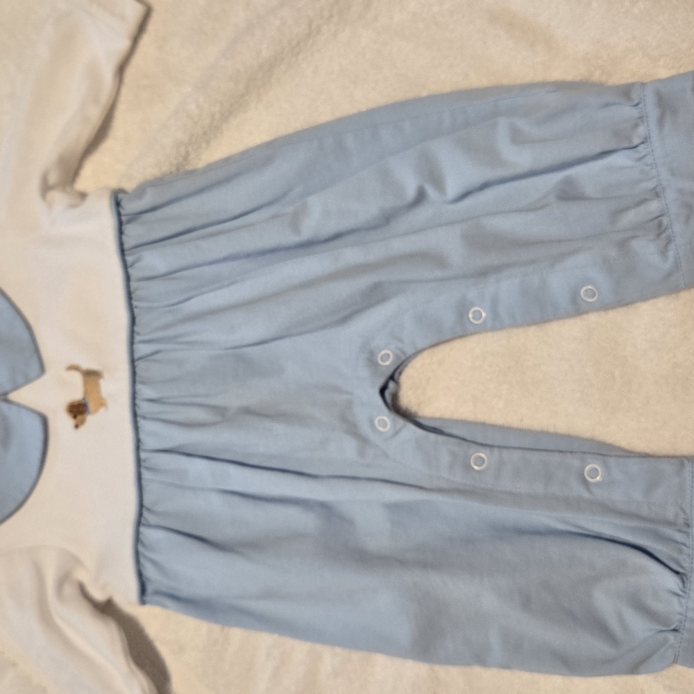 NWOT Blue Relaxed Fit Overalls 3 MONTH  Dog